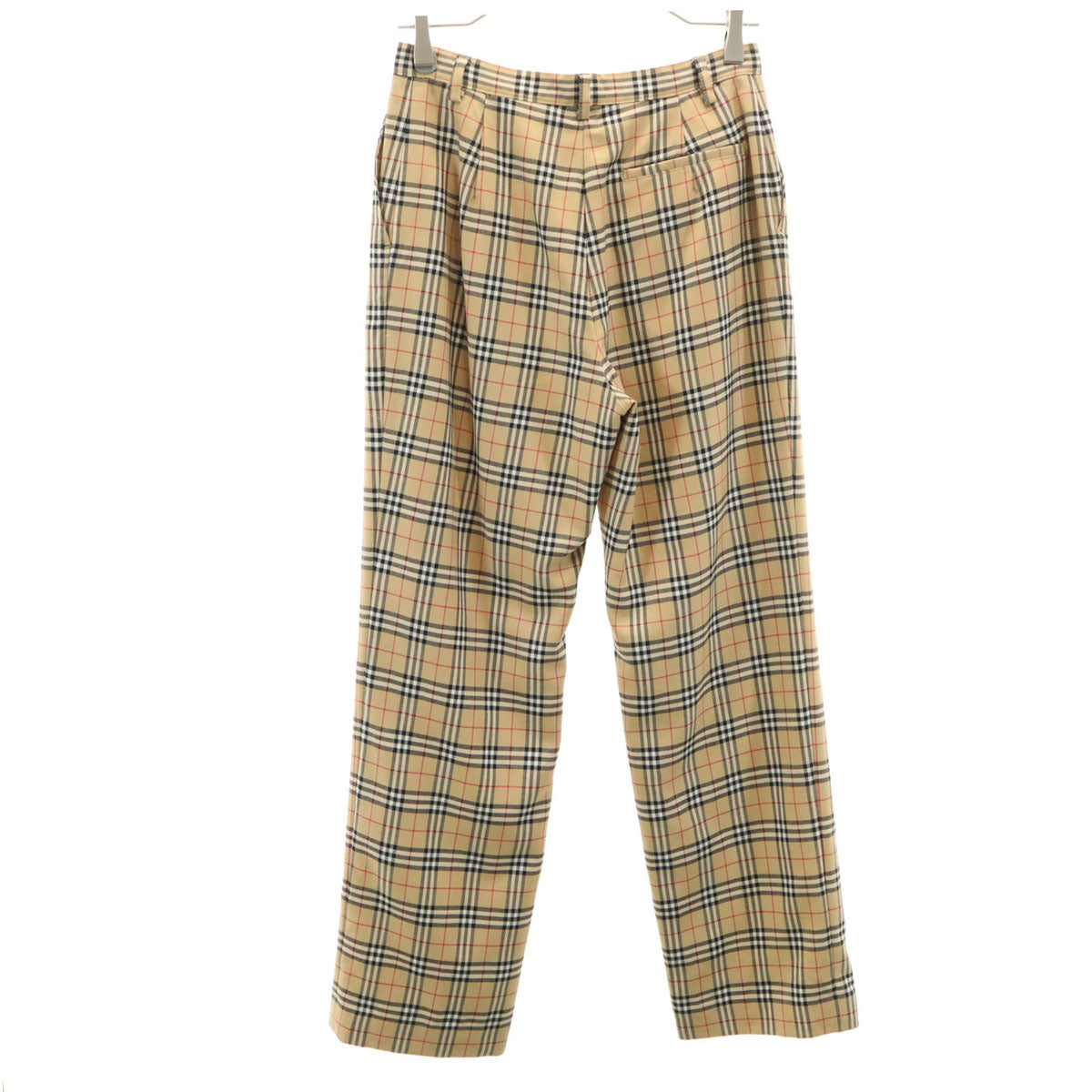 BURBERRY GOLF バーバリーゴルフ 日本製 ノバチェック ストレートパンツ 11 ベージュ 三陽商会 レディース