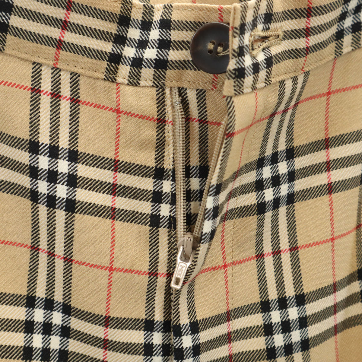 BURBERRY GOLF バーバリーゴルフ 日本製 ノバチェック ストレートパンツ 11 ベージュ 三陽商会 レディース