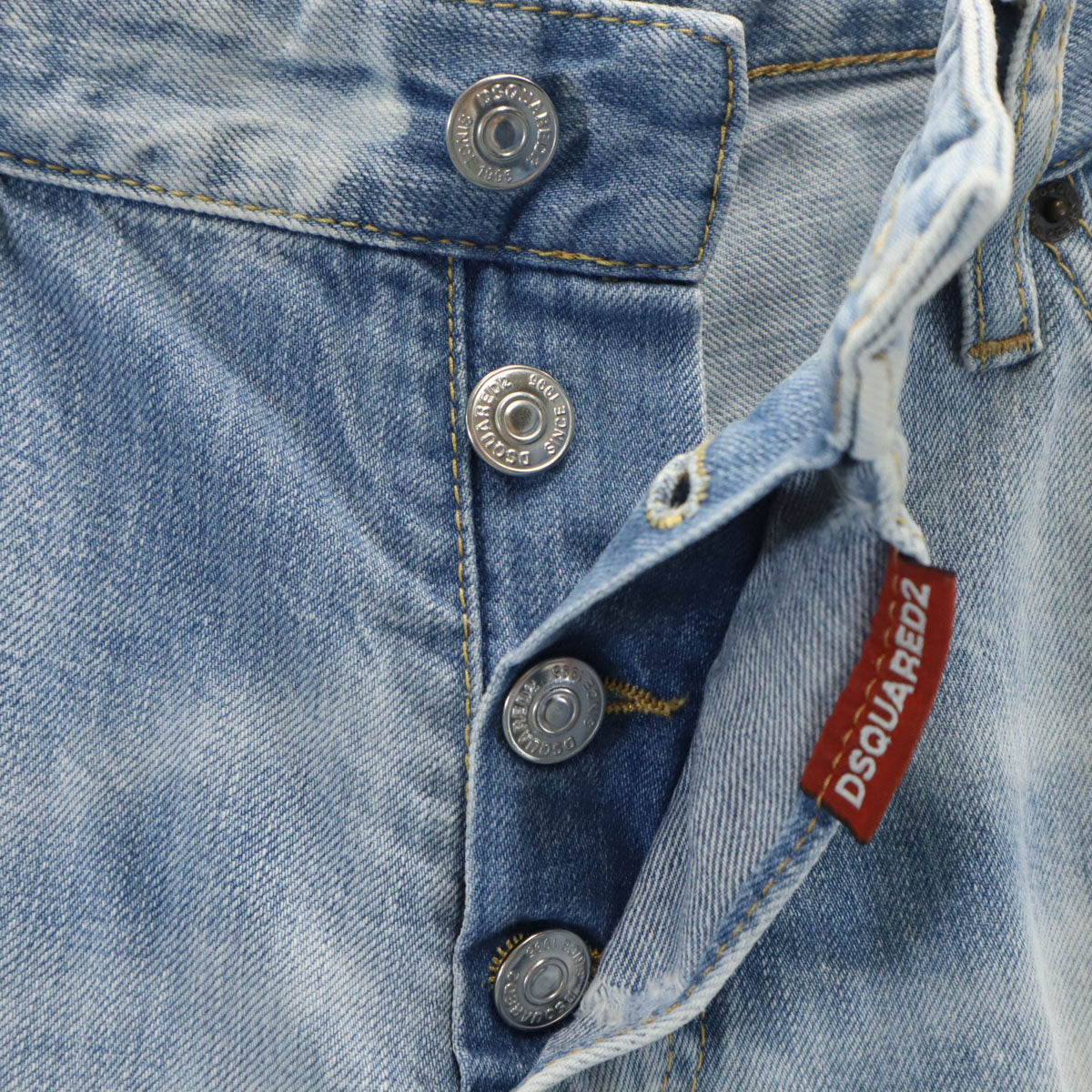 DSQUARED2 ディースクエアード 2022年 イタリア製 COOL GUY ヴィンテージ加工 デニムパンツ 48 アイスブルー ジーンズ メンズ