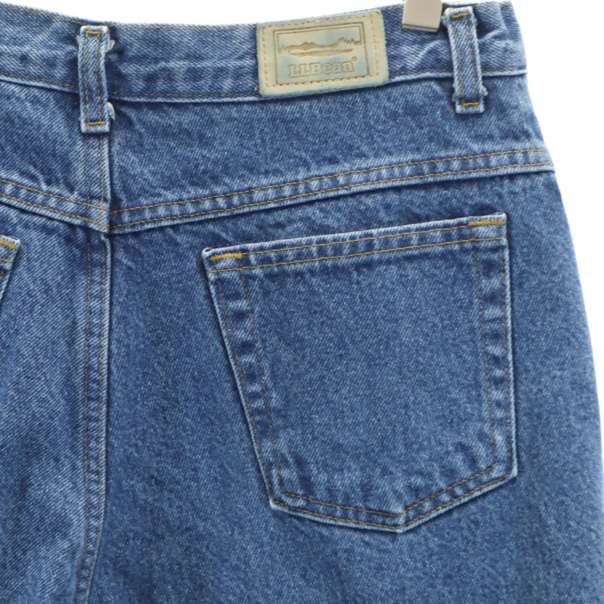 L.L.Bean エルエルビーン 80s 90s オールド テーパードデニムパンツ ウォッシュブルー ジーンズ 裏起毛 アウトドア メンズ