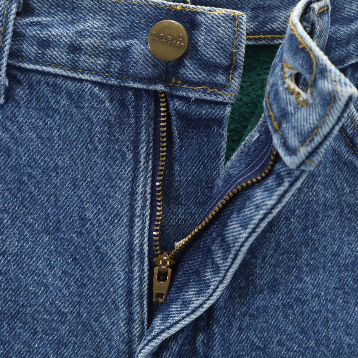 L.L.Bean エルエルビーン 80s 90s オールド テーパードデニムパンツ ウォッシュブルー ジーンズ 裏起毛 アウトドア メンズ