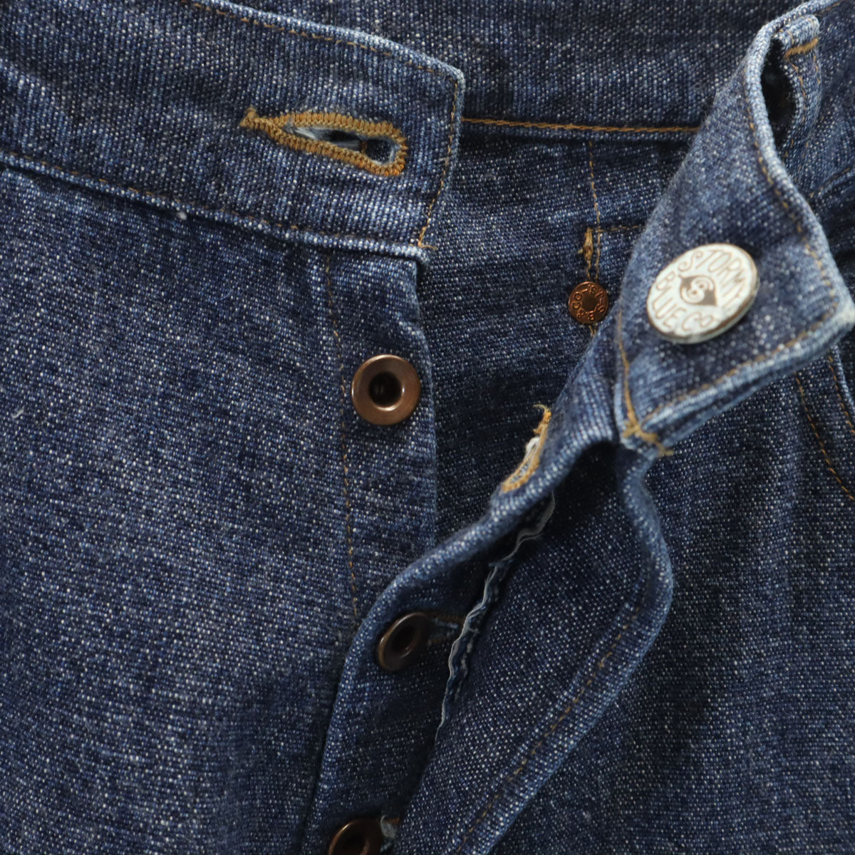 Pherrow's フェローズ 日本製 バッファローホーン ステッチ デニムパンツ W30 インディゴ ジーンズ シンチバック メンズ