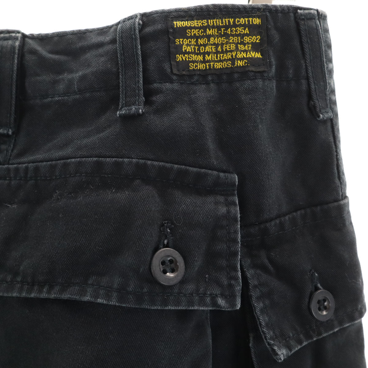 schott ショット 日本製 カーゴパンツ S ブラック メンズ