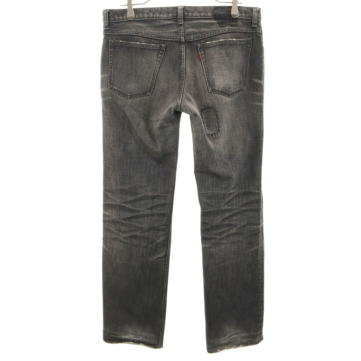 NUMBER (N)INE TAKAHIRO MIYASHITA ナンバーナイン タカヒロミヤシタ 0 5 日本製 NIGHT CRAWLER ダメージリペア加工 デニムパンツ 4 グレー系 ジーンズ RIRIジップ ハート涙 メンズ