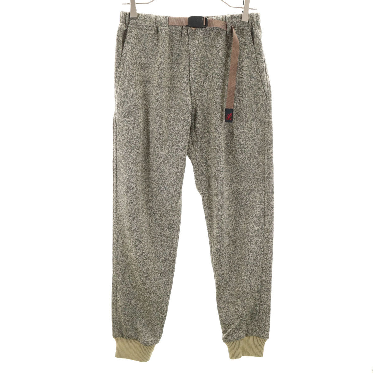 美品 Gramicci グラミチ ボンディングニットフリースナローリブ パンツ S グレー系 アウトドア メンズ