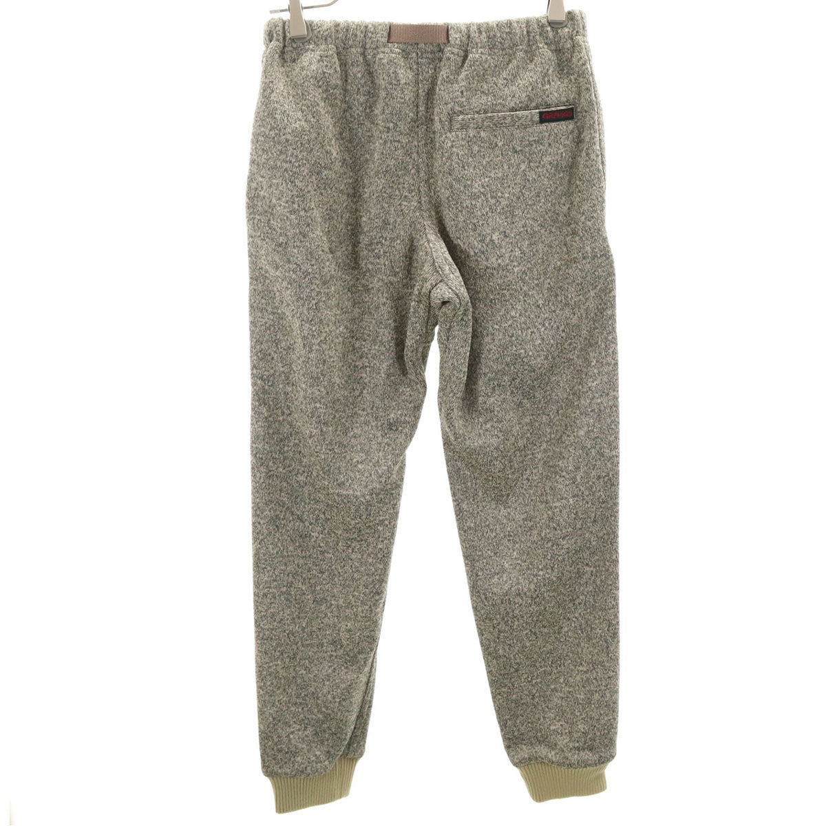 美品 Gramicci グラミチ ボンディングニットフリースナローリブ パンツ S グレー系 アウトドア メンズ