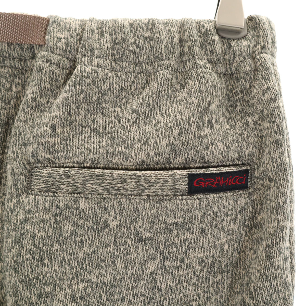 美品 Gramicci グラミチ ボンディングニットフリースナローリブ パンツ S グレー系 アウトドア メンズ