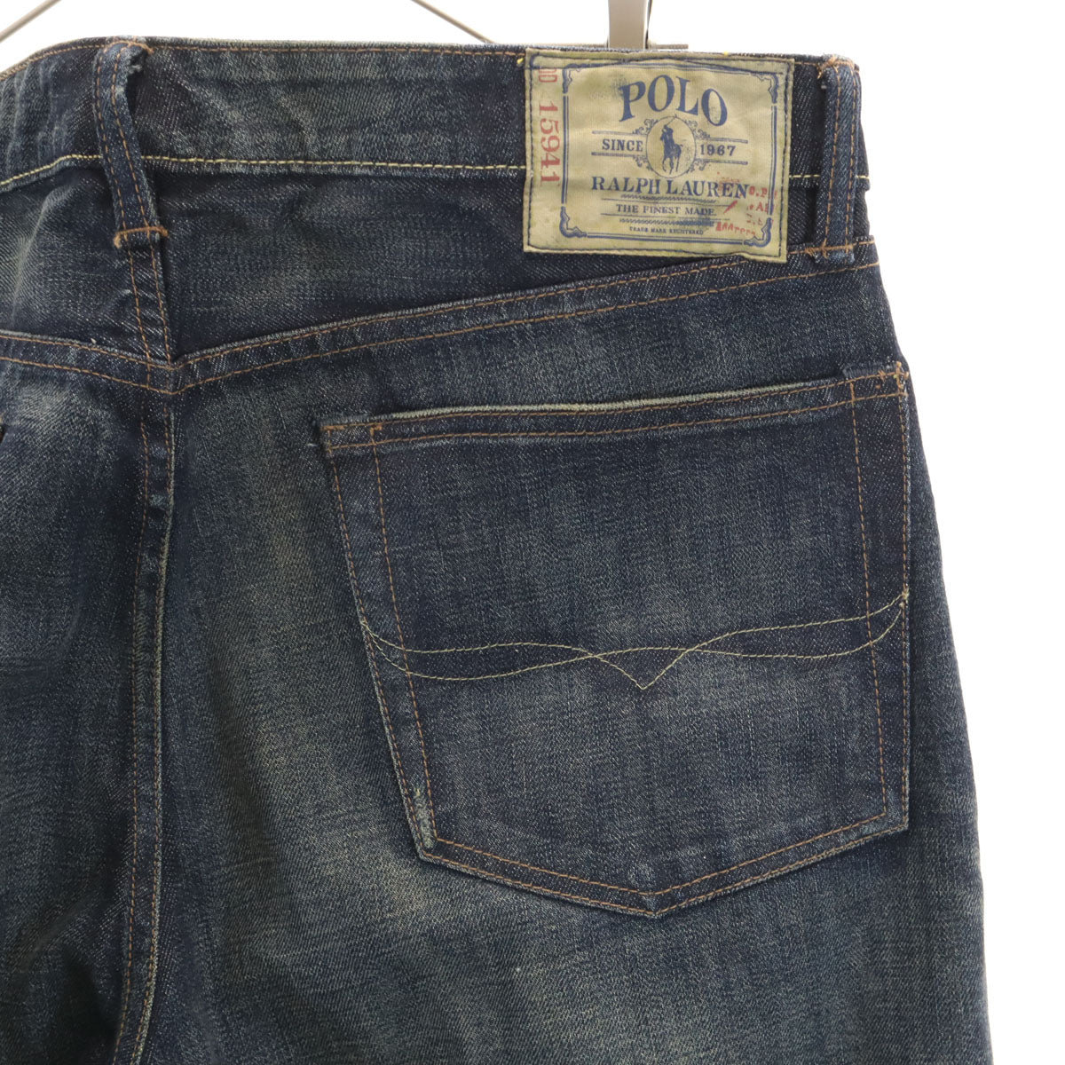 POLO RALPH LAUREN ポロラルフローレン 650 ストレートデニムパンツ W36 インディゴ ジーンズ ビッグサイズ メンズ
