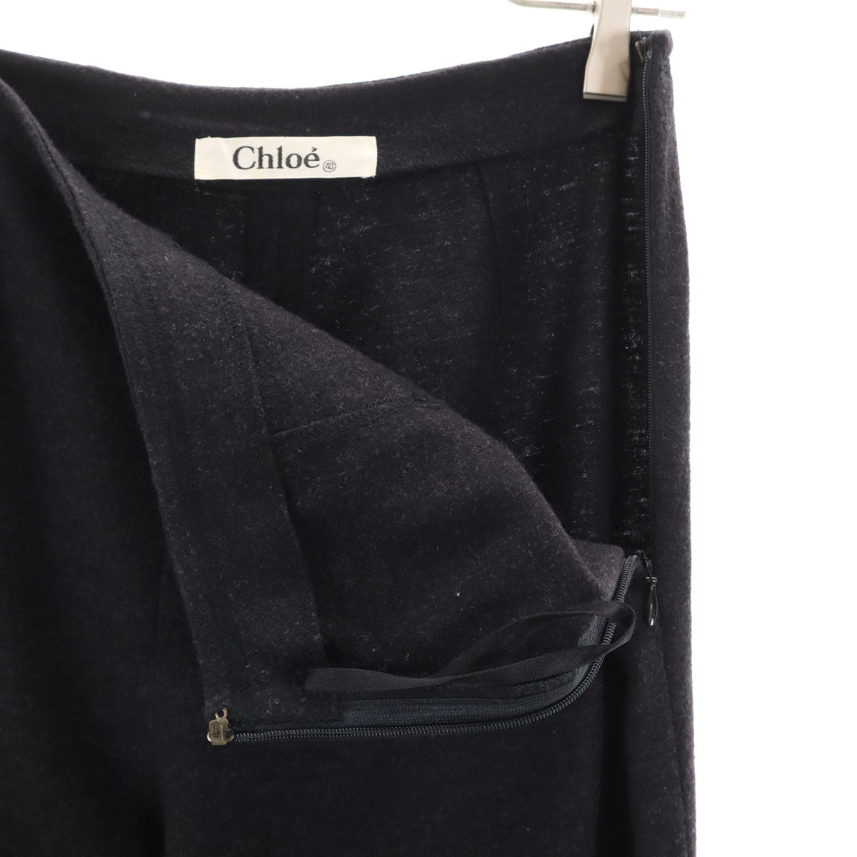 Chloe クロエ ウールパンツ 40 チャコール系 レディース