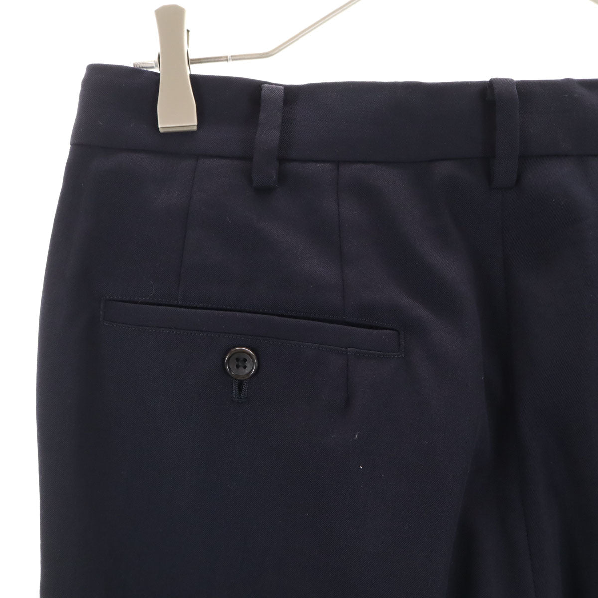 Yohji Yamamoto ヨウジヤマモト 日本製 ウール100% スラックスパンツ 2 ネイビー メンズ