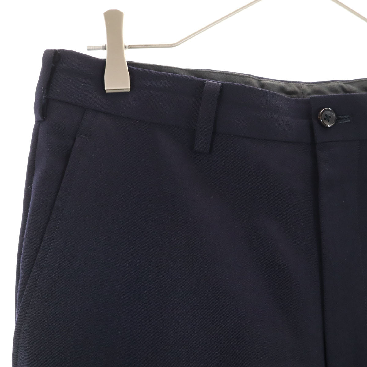 Yohji Yamamoto ヨウジヤマモト 日本製 ウール100% スラックスパンツ 2 ネイビー メンズ