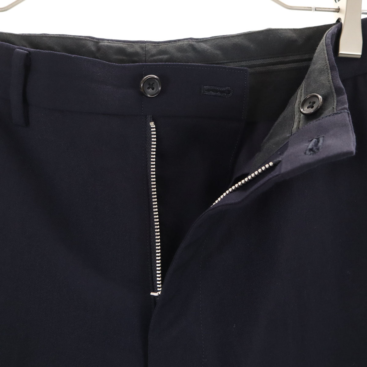 Yohji Yamamoto ヨウジヤマモト 日本製 ウール100% スラックスパンツ 2 ネイビー メンズ