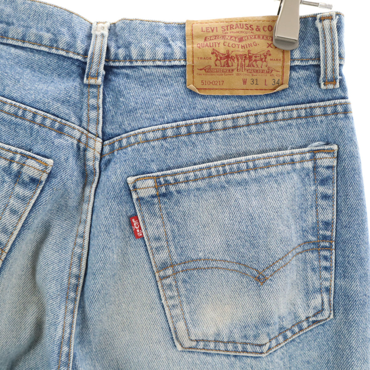 Levi's リーバイス 90s 510-0217 USA製 オールド デニムパンツ W31 ブルー ジーンズ メンズ