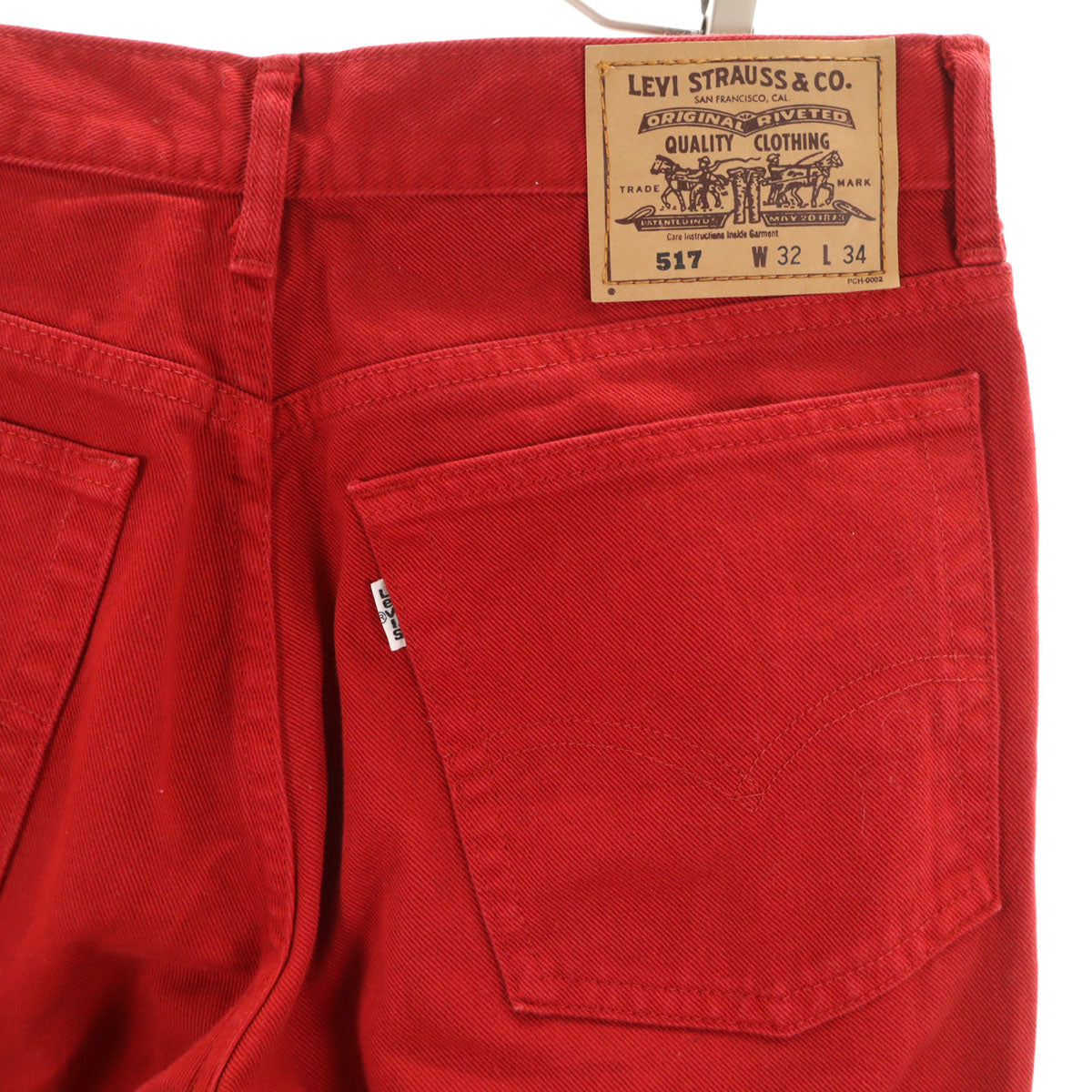 Levi's リーバイス 90s 517 日本製 オールド ブーツカットパンツ W32 レッド メンズ