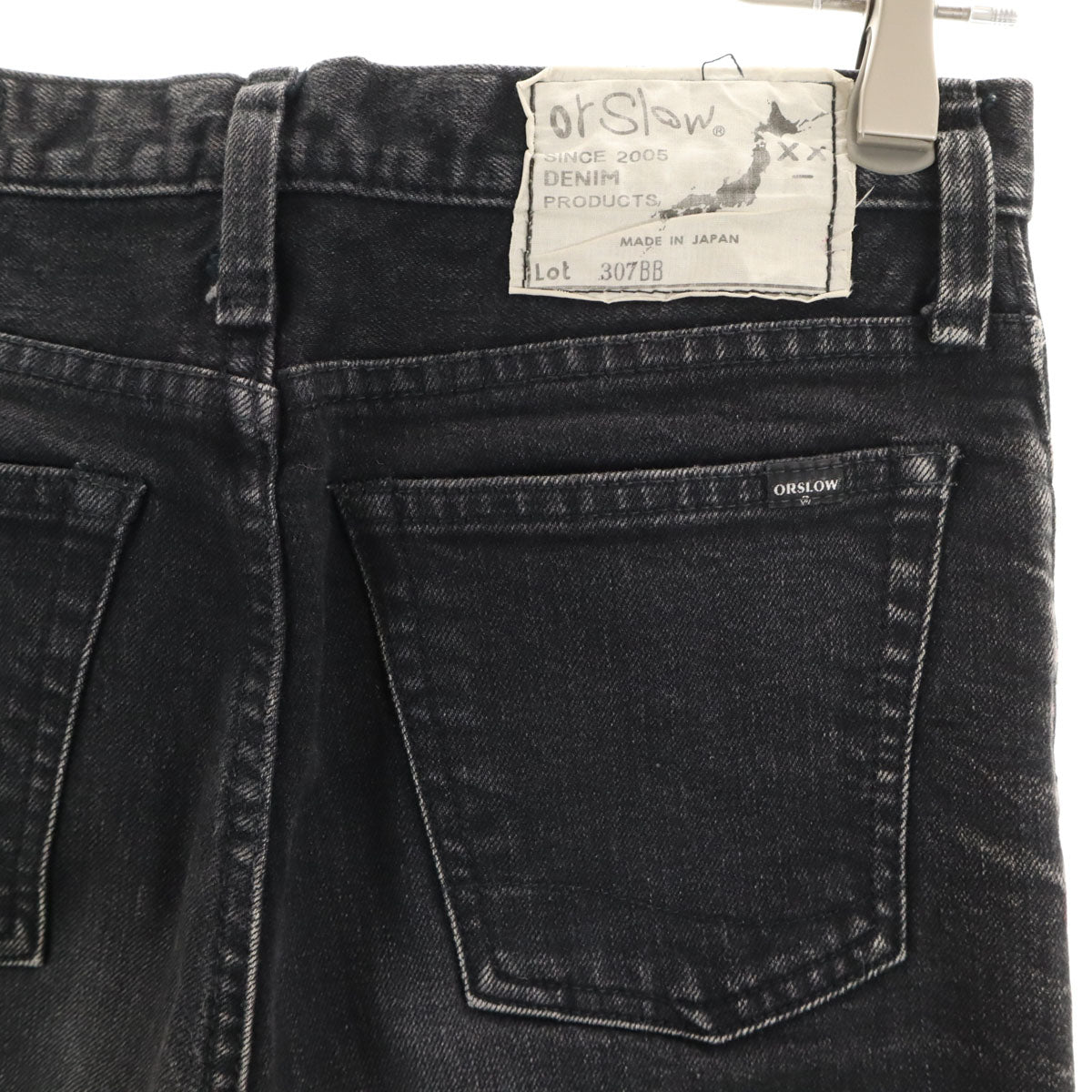 orSlow オアスロウ 307BB 日本製 スキニーデニムパンツ XS ブラック ジーンズ レディース