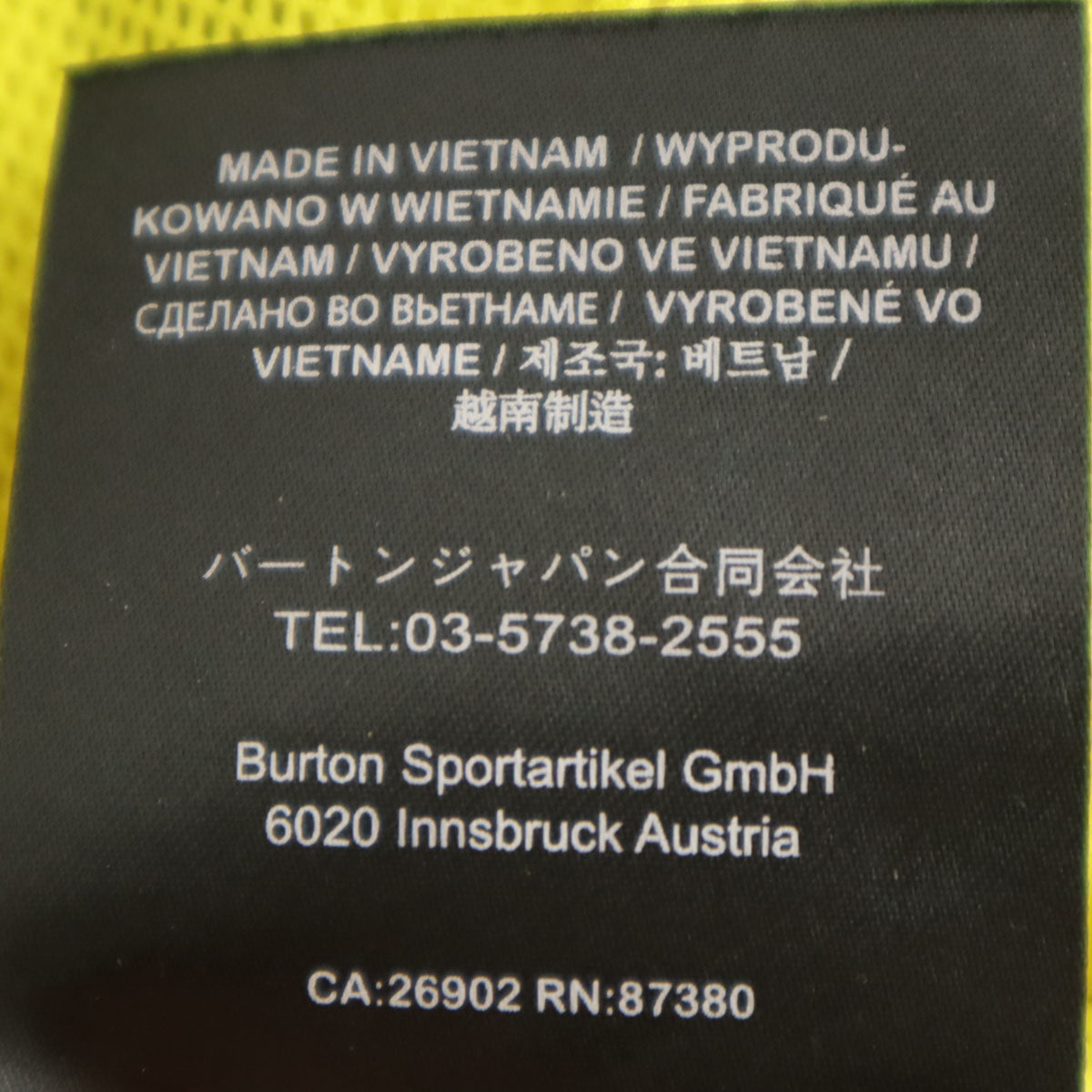 BURTON バートン スノーボード パンツ S イエロー スノーウェア DRYRIDE メンズ