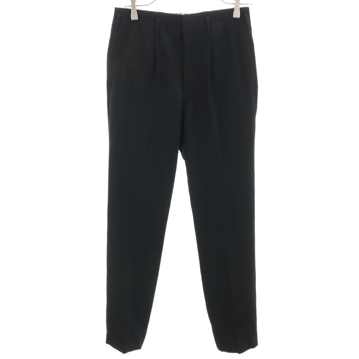 70s イングランド製 タキシードクロス TUXEDO CLOTH ヴィンテージ スラックスパンツ ブラック メンズ