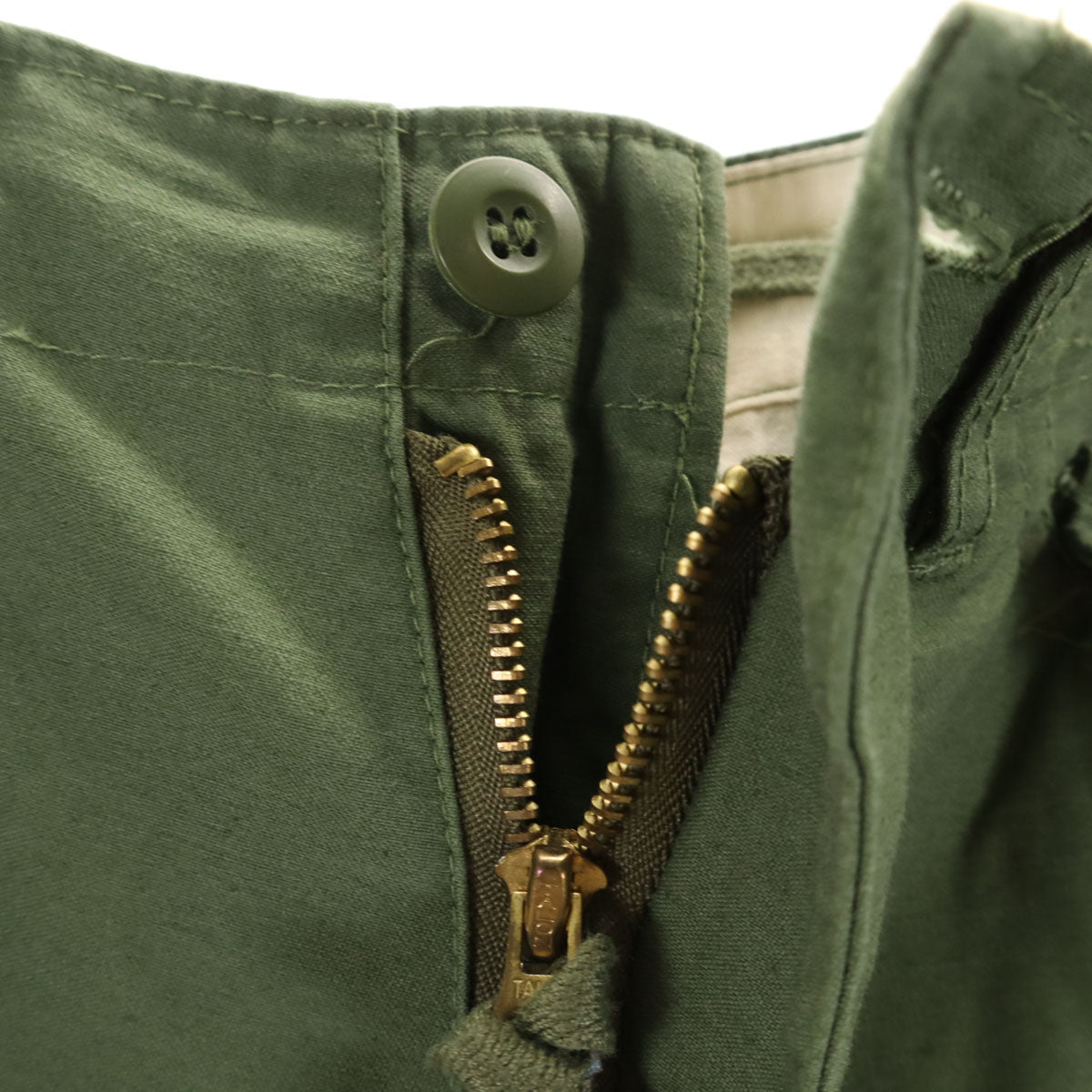 US ARMY アメリカ軍 民間 YMCL ミリタリー カーゴパンツ XS カーキ TALONジップ メンズ