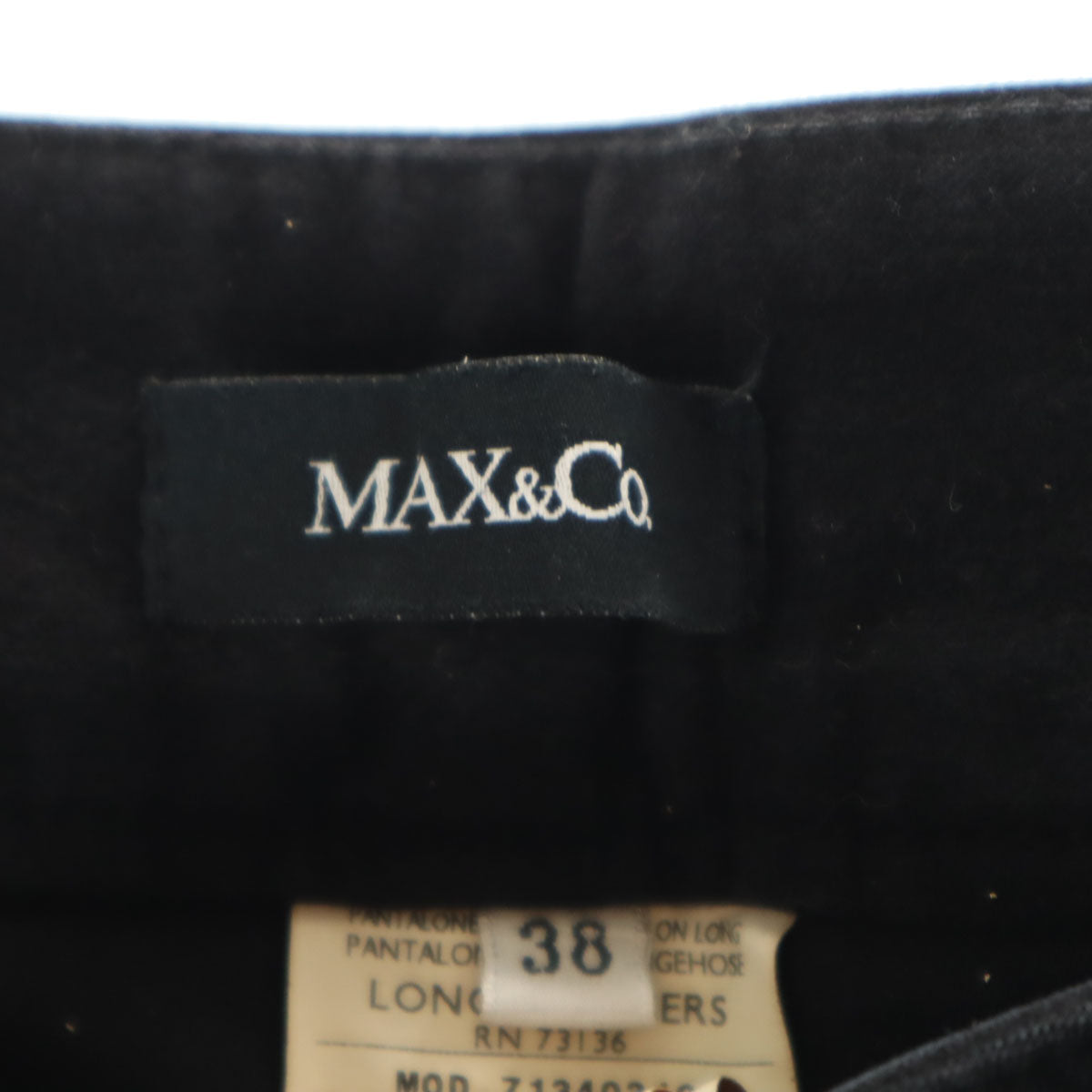MAX&CO マックスアンドコー スリムパンツ 38 ブラック マックスマーラ レディース