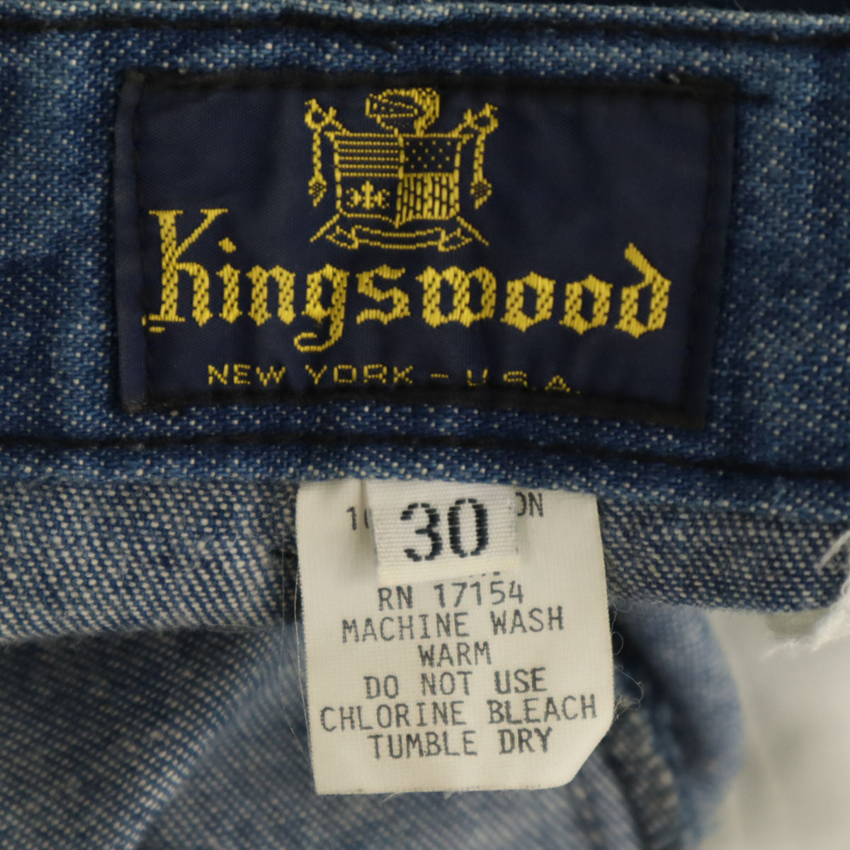 Kingsmood 80s USA製 ヴィンテージ 42タロン デニムパンツ W30 ウォッシュブルー ジーンズ メンズ