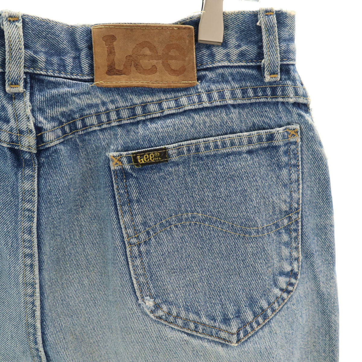 Lee リー 90s USA製 オールド テーパードデニムパンツ 15 M ブルー ジーンズ レディース