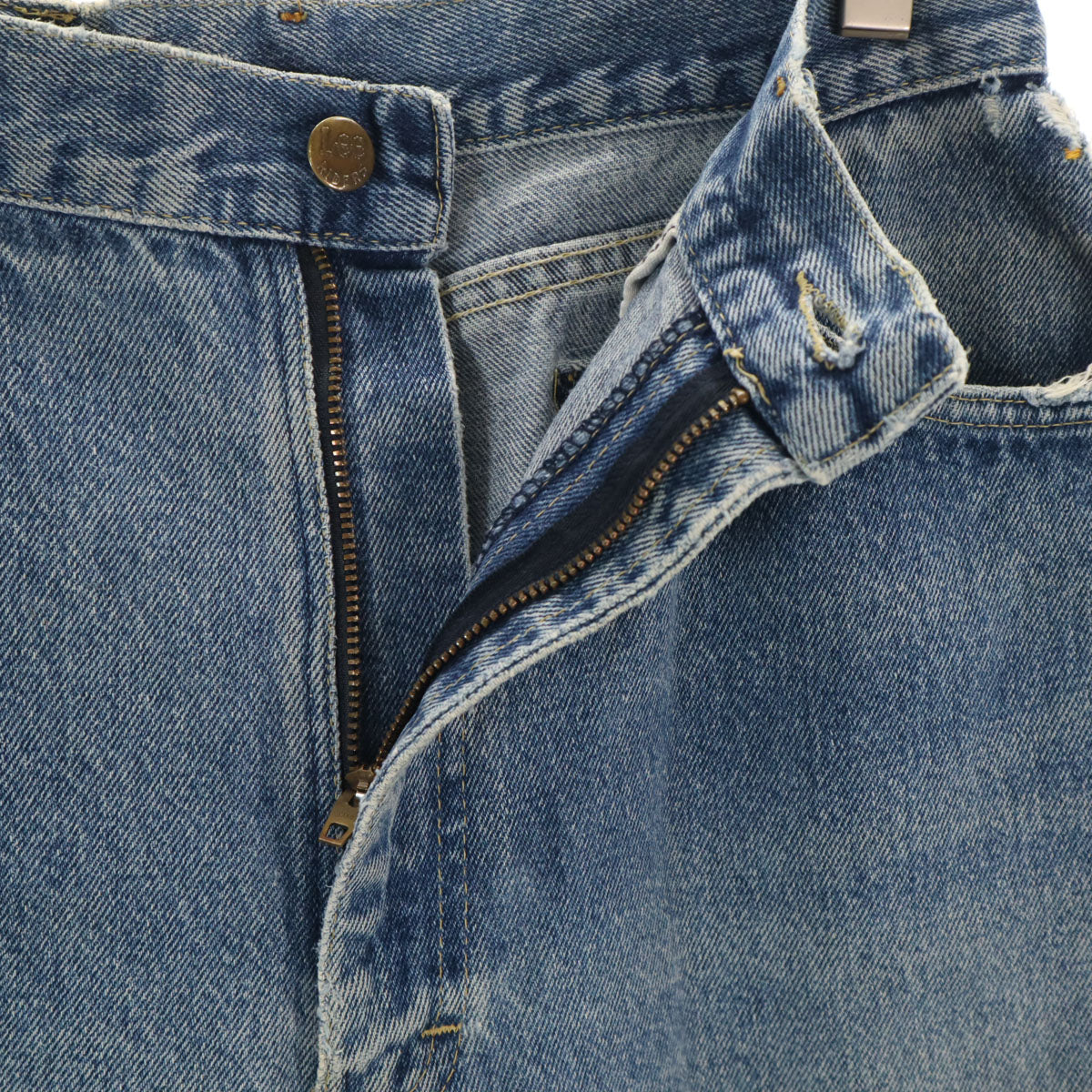 Lee リー 90s USA製 オールド テーパードデニムパンツ 15 M ブルー ジーンズ レディース