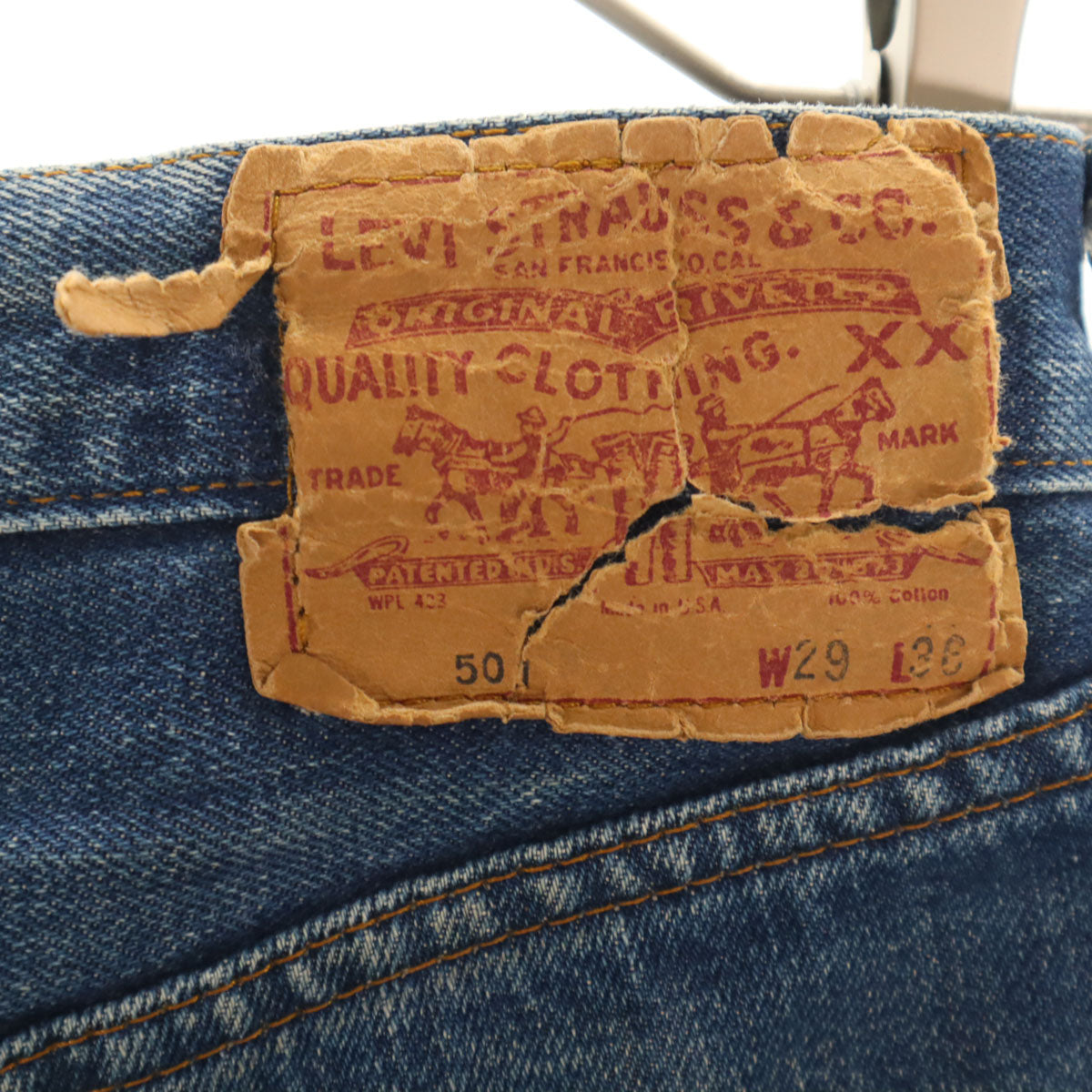 Levi's リーバイス 90s 501 USA製 バレンシア工場 555 オールド デニムパンツ W29 ウォッシュブルー ジーンズ セルビッチ メンズ
