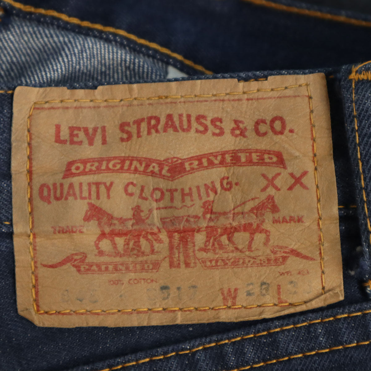 Levi's リーバイス 70s ビックE オレンジタブ フレアデニムパンツ ネイビー系 ジーンズ レディース
