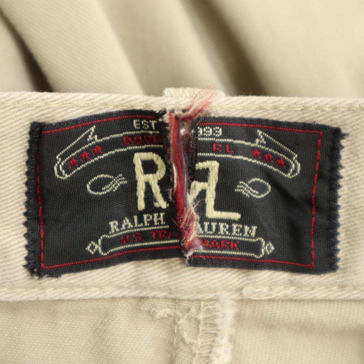 ダブルアールエル RRL 90s USA製 赤三ツ星 初期タグ チノパンツ W29 ベージュ メンズ