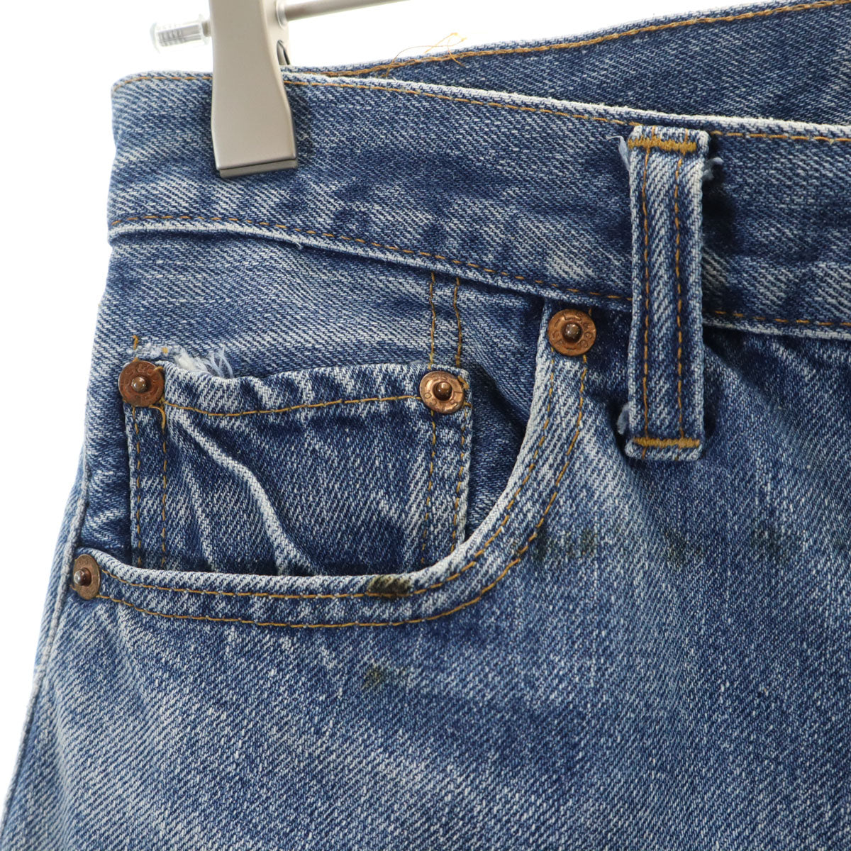 Levi's リーバイス 70s 赤耳 66前期 スモールe ヴィンテージ ボタン裏6 デニムパンツ w29 ブルー系 ジーンズ レディース