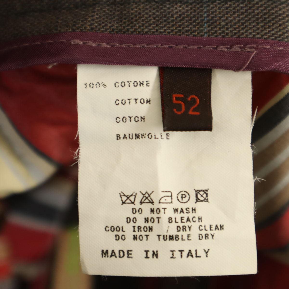 ETRO エトロ イタリア製 コットンパンツ 52 ブラウン系 メンズ