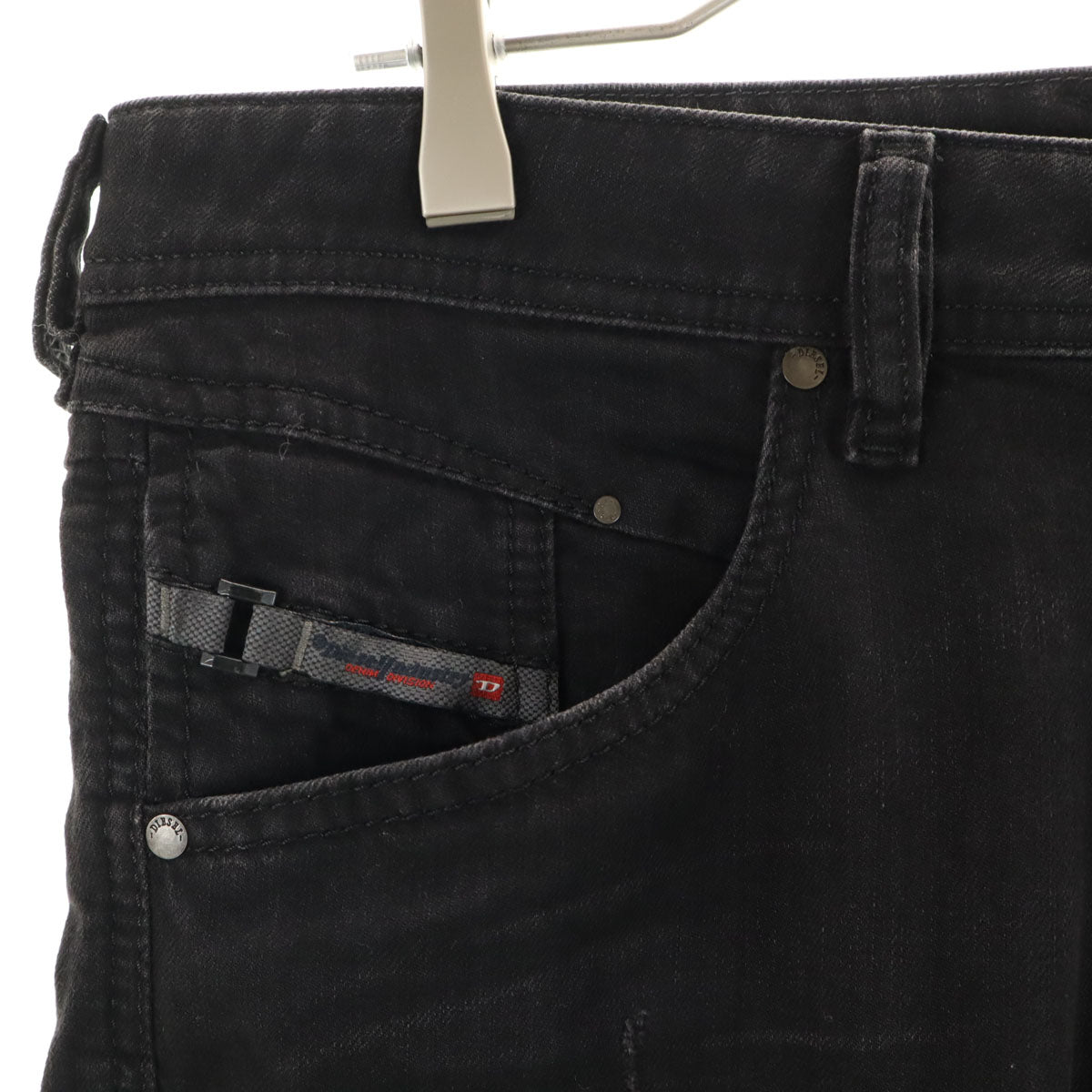 DIESEL ディーゼル BELTHER スリム テーパードパンツ W32 ブラック 0679F メンズ