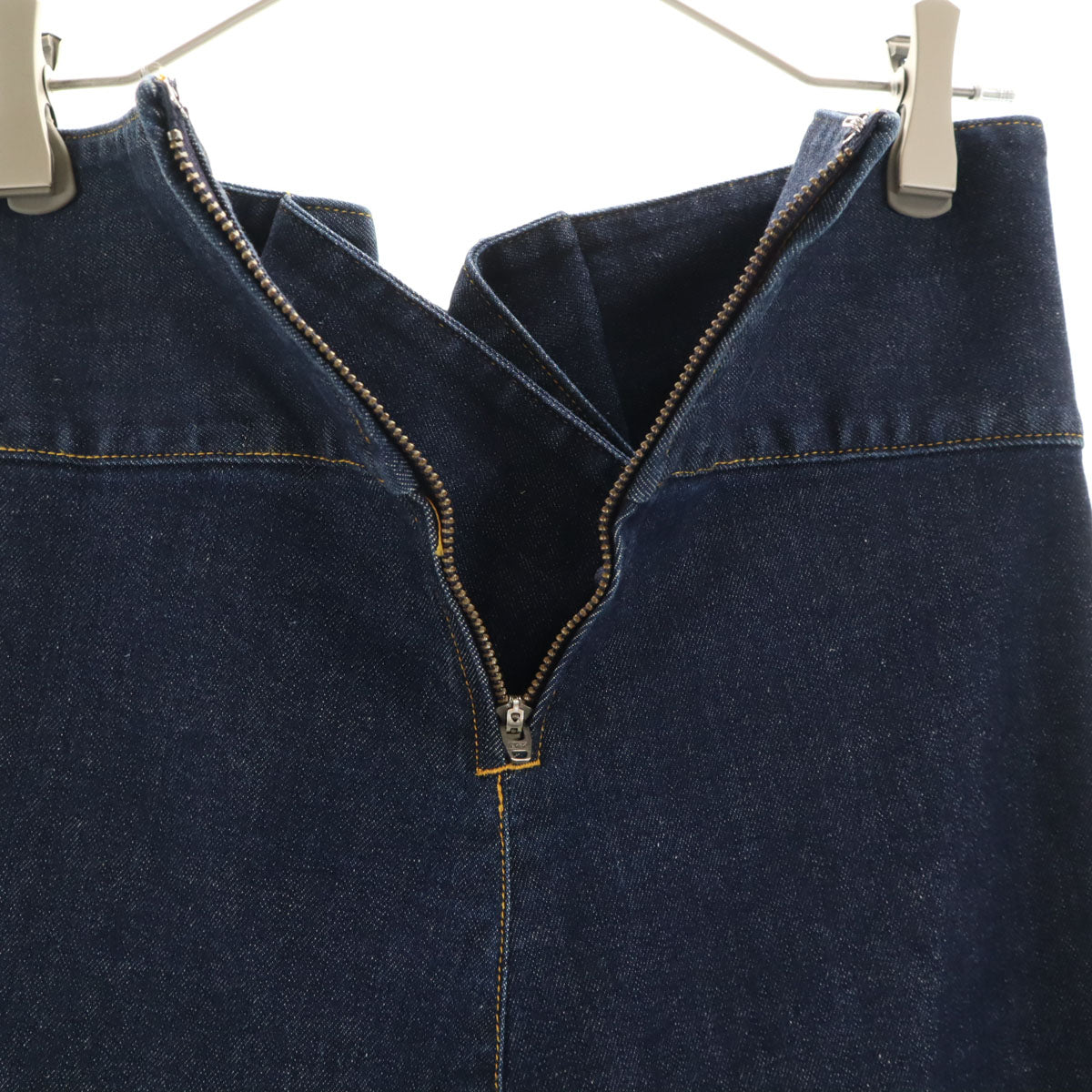 LIMI feu リミフゥ 日本製 ハイウエスト ワイドデニムパンツ S インディゴ ジーンズ レディース