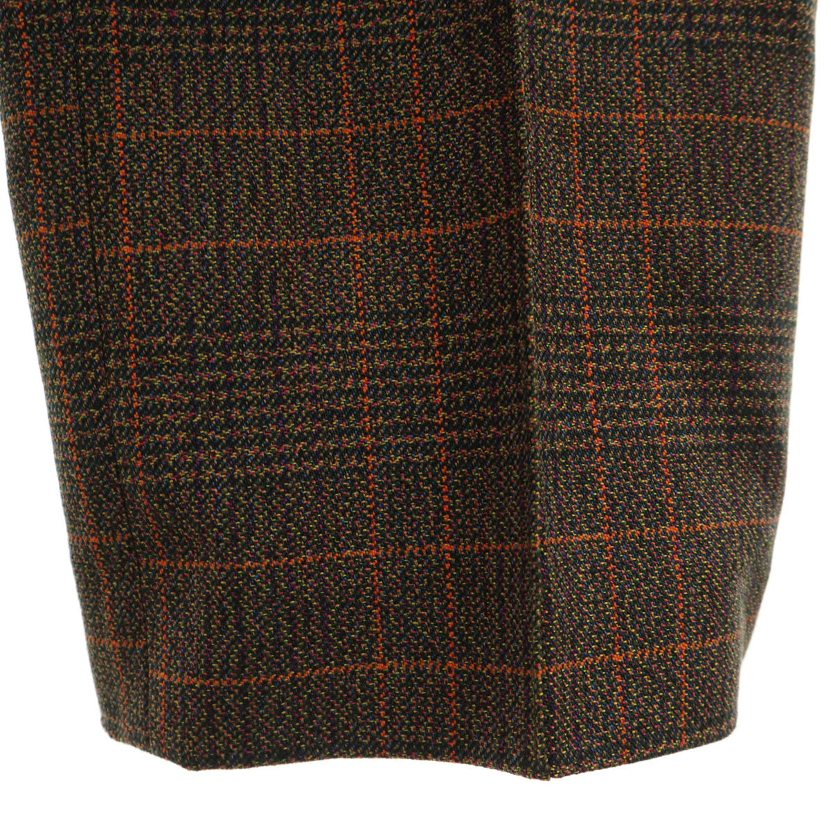 PERVERZE パーバーズ チェック柄 ロングパンツ S ブラウン レディース