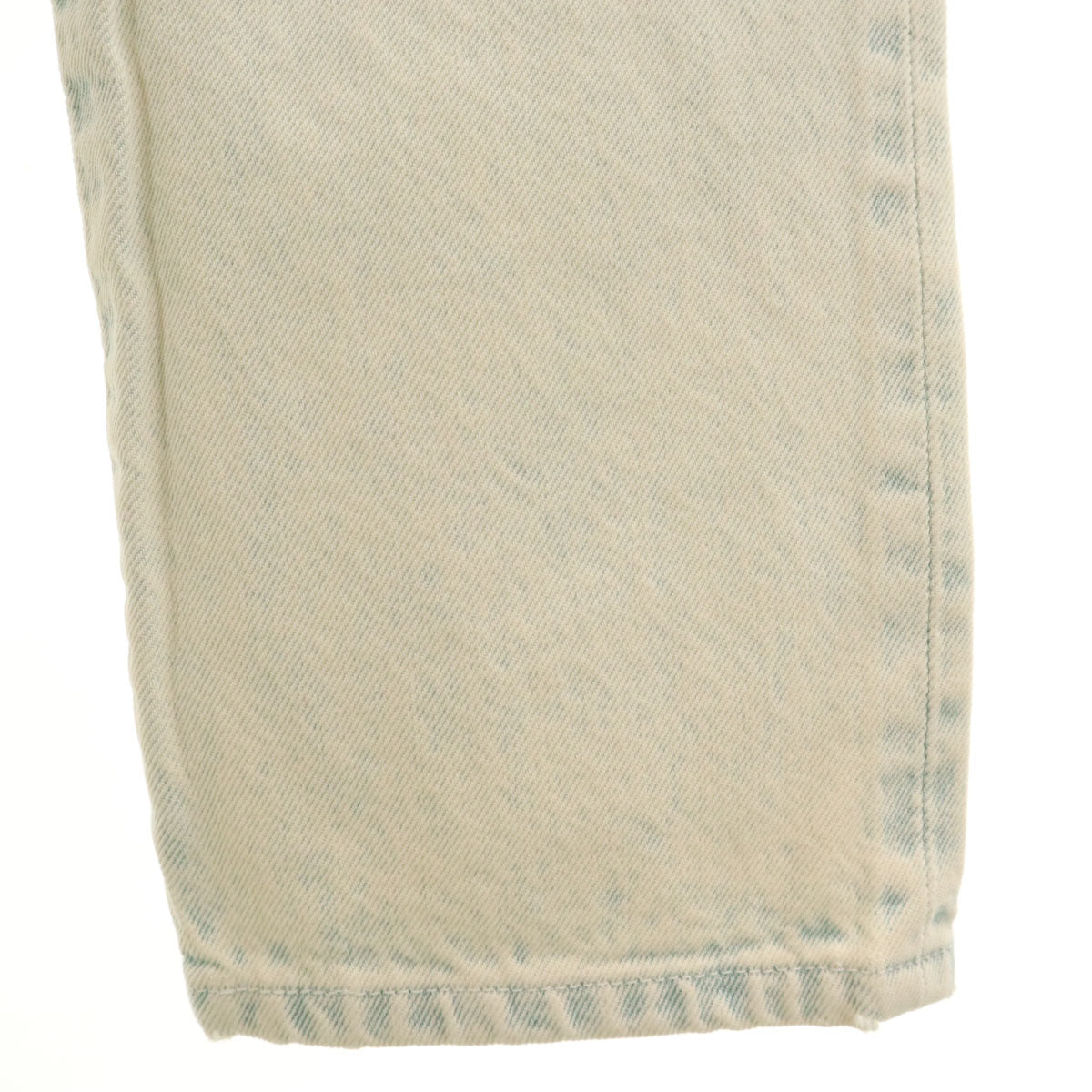 未使用 LEVI'S MADE&CRAFTED リーバイスメイドアンドクラフテッド 501 ブルガリア製 ビッグE ブリーチ加工 ストレートデニムパンツ W27 アイスブルー ジーンズ レディース