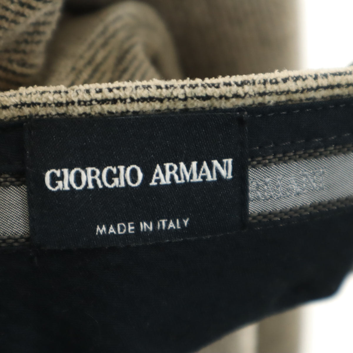 GIORGIO ARMANI ジョルジオアルマーニ イタリア製 細畝 スラックスパンツ 44 ベージュ メンズ