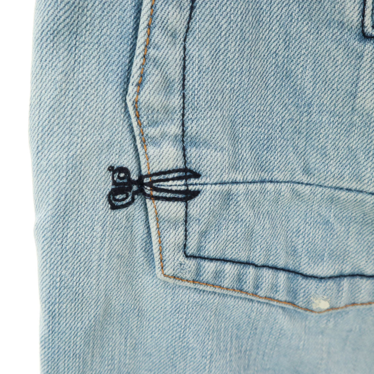 DENHAM デンハム ヴィンテージ加工 スリムデニムパンツ W29 ブルー ジーンズ メンズ