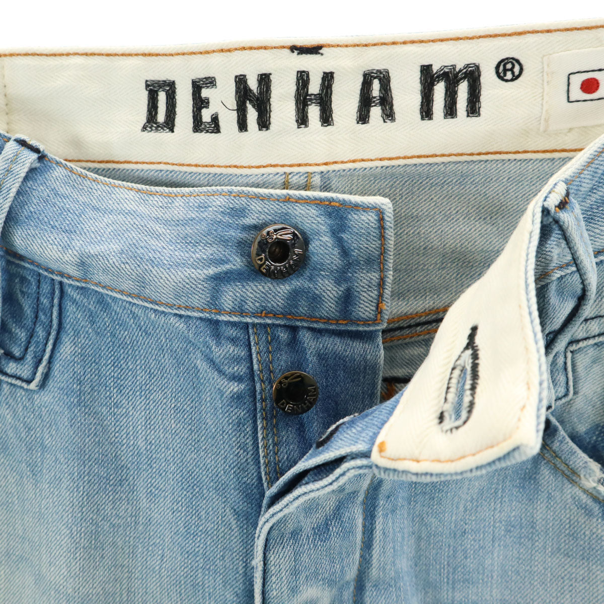 DENHAM デンハム ヴィンテージ加工 スリムデニムパンツ W29 ブルー ジーンズ メンズ