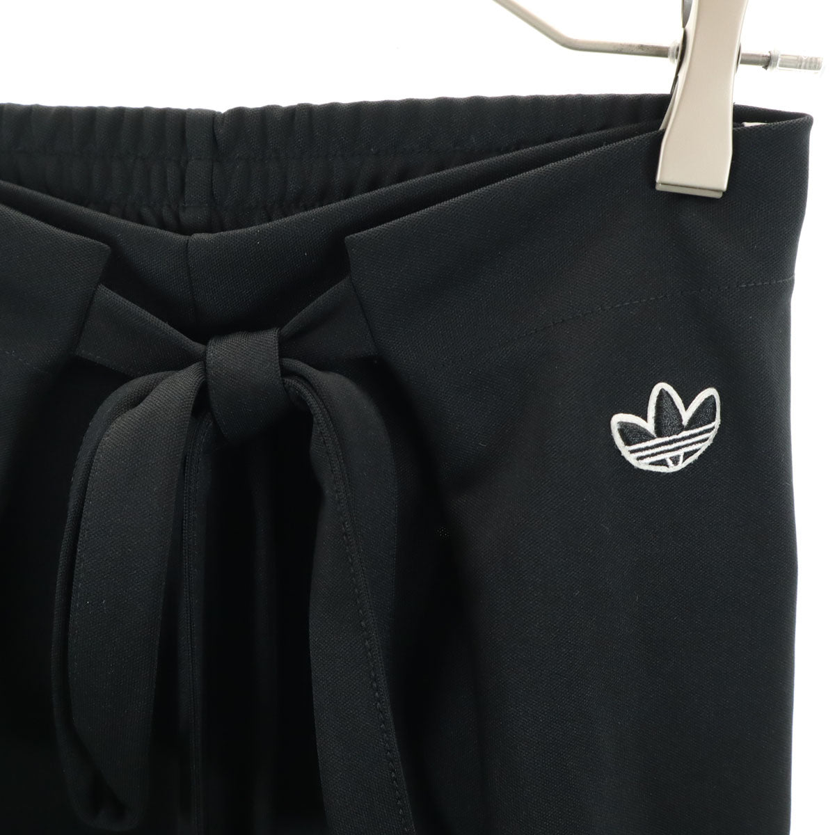 美品 adidas アディダス ワイド レッグ パンツ M ブラック ジャージ レディース