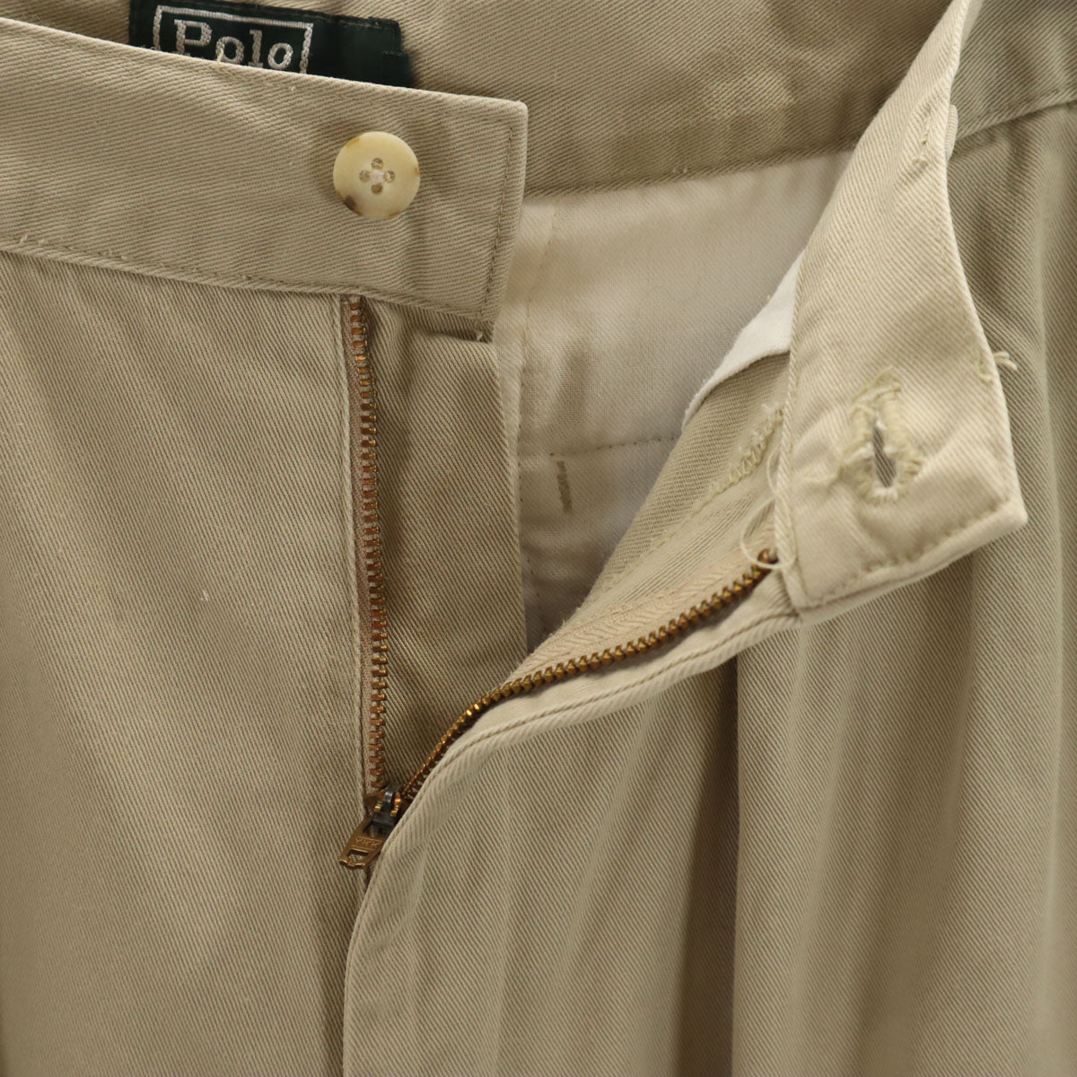 Polo by Ralph Lauren ポロバイラルフローレン 80s 緑タグ ボーイズ ヴィンテージ チノパンツ 170 ベージュ ナイガイ社製 キッズ