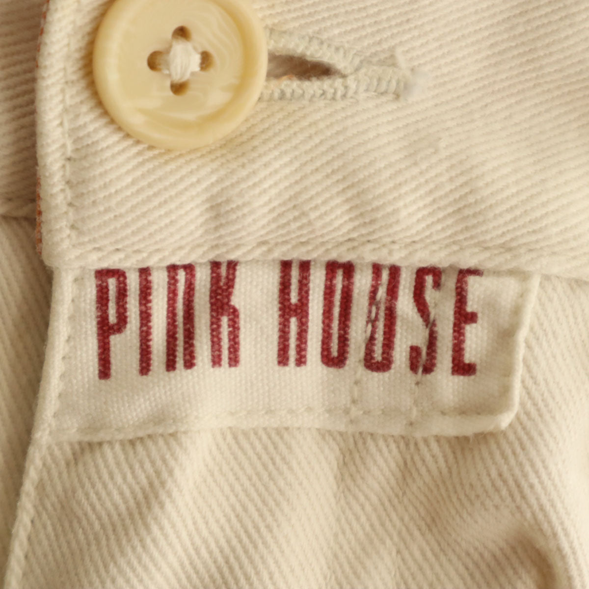 PINK HOUSE ピンクハウス 日本製 ペインターパンツ M アイボリー レディース
