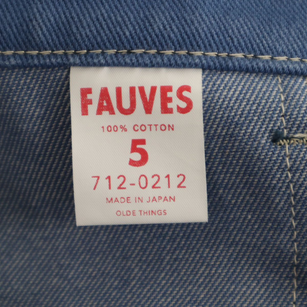 FAUVES フォーヴ 日本製 デニムパンツ 5 ジーンズ メンズ