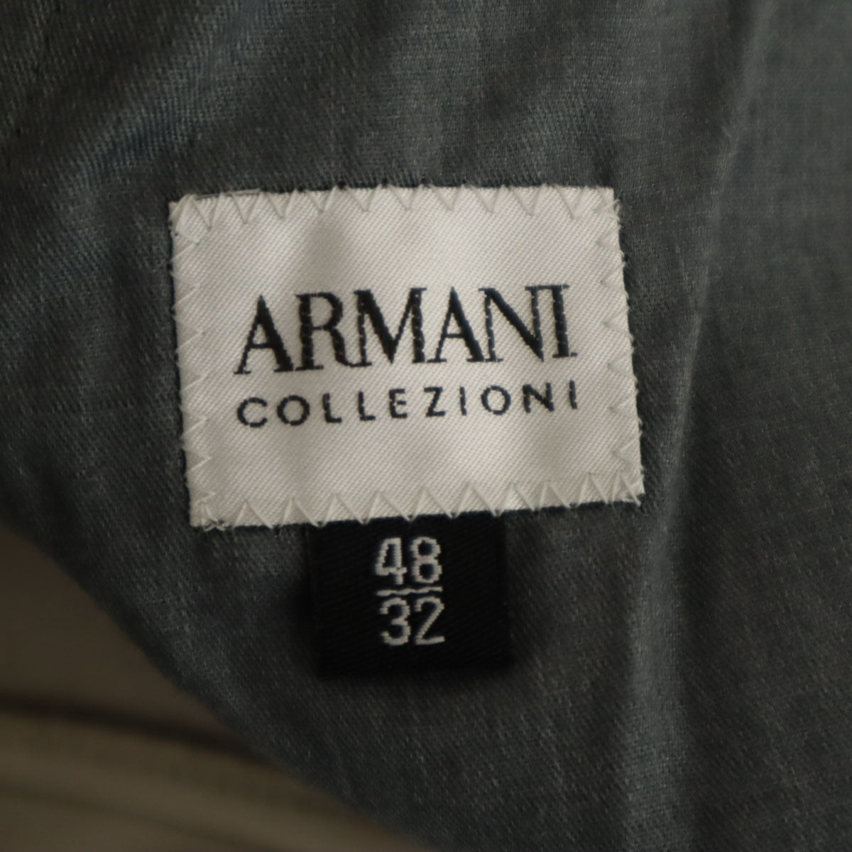 ARMANI アルマーニ 総柄 パンツ 48 カーキ系 メンズ