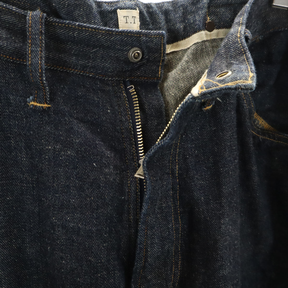 T.T タイガタカハシ 日本製 デニムトラウザーズ パンツ W36 ネイビー ジーンズ メンズ