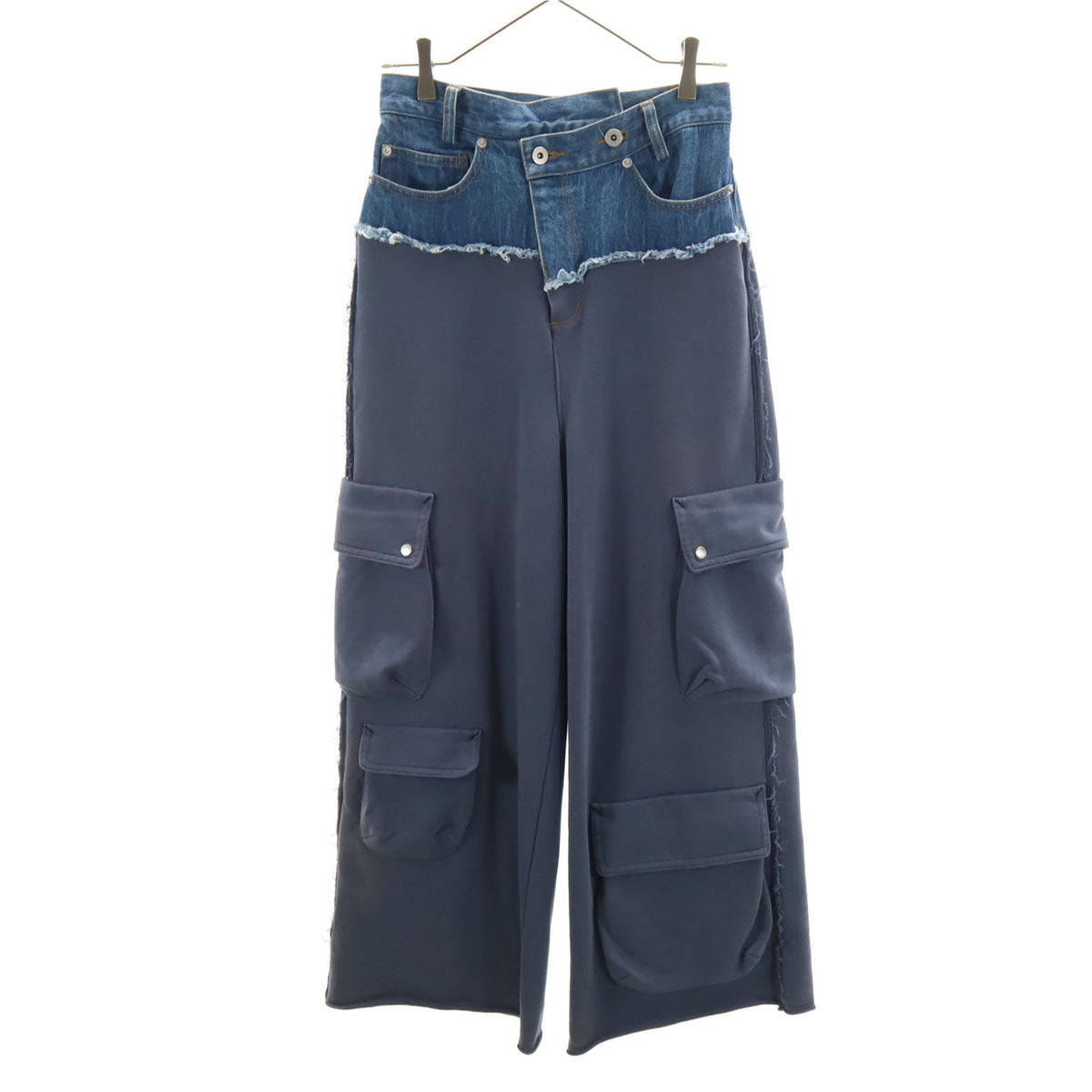 MAISON SPECIAL メゾンスペシャル デニム切替 カーゴパンツ 38 グレー レディース
