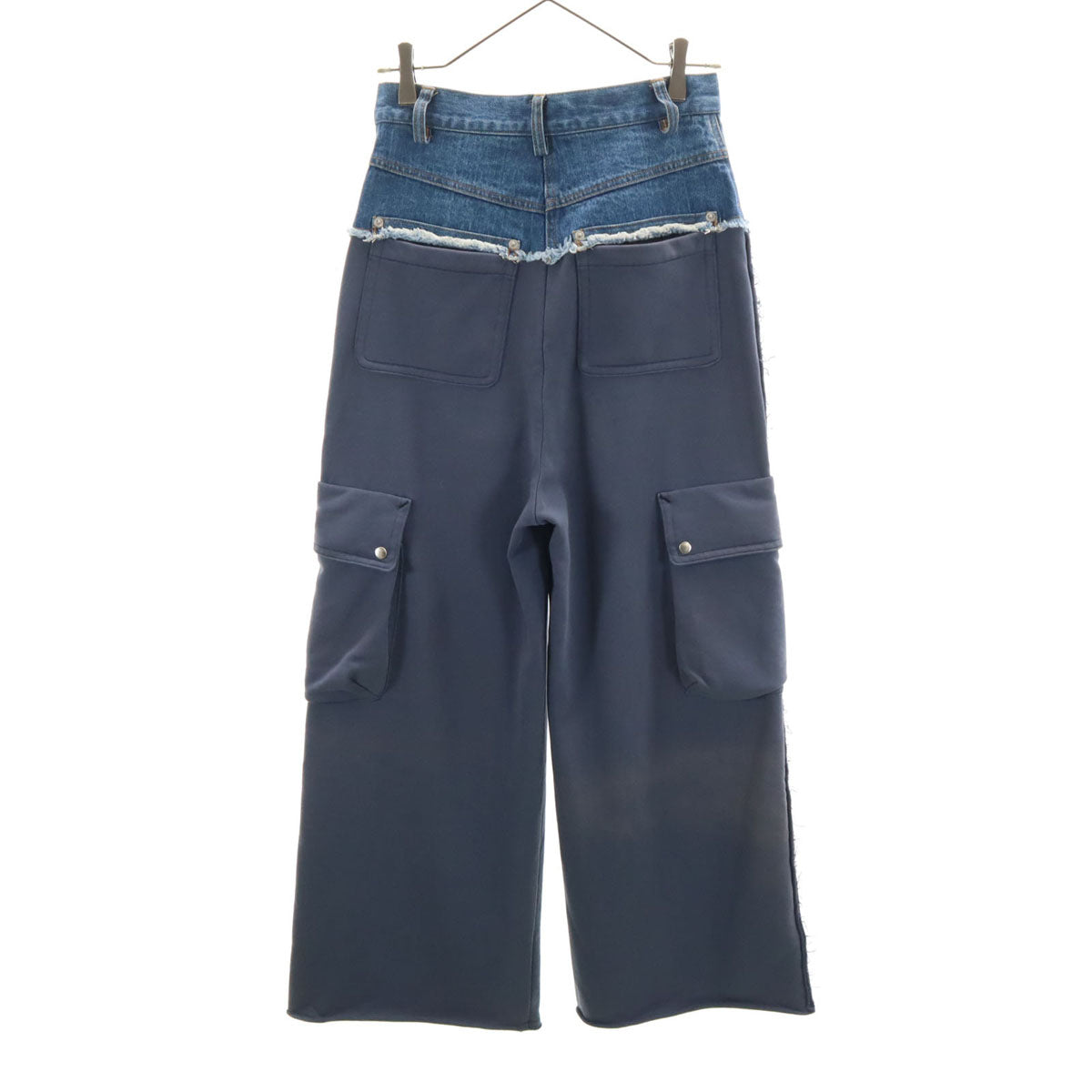 MAISON SPECIAL メゾンスペシャル デニム切替 カーゴパンツ 38 グレー レディース