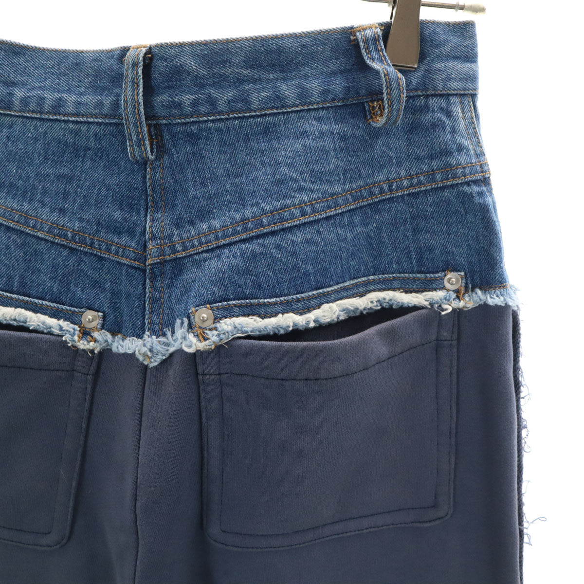 MAISON SPECIAL メゾンスペシャル デニム切替 カーゴパンツ 38 グレー レディース