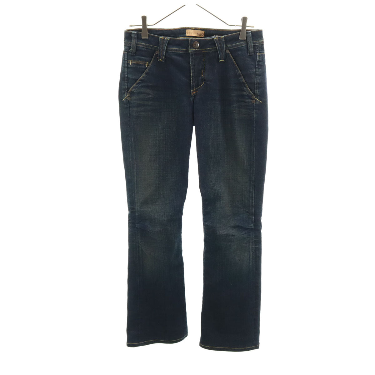 YANUK ヤヌーク USA製 ブーツカットデニムパンツ W27 インディゴ ジーンズ レディース