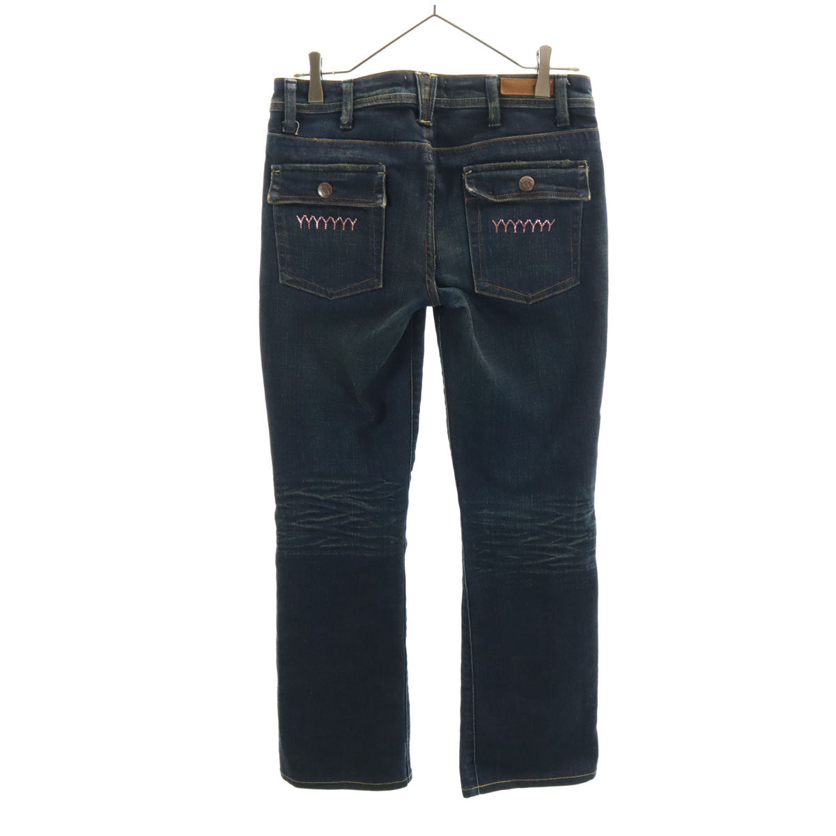 YANUK ヤヌーク USA製 ブーツカットデニムパンツ W27 インディゴ ジーンズ レディース