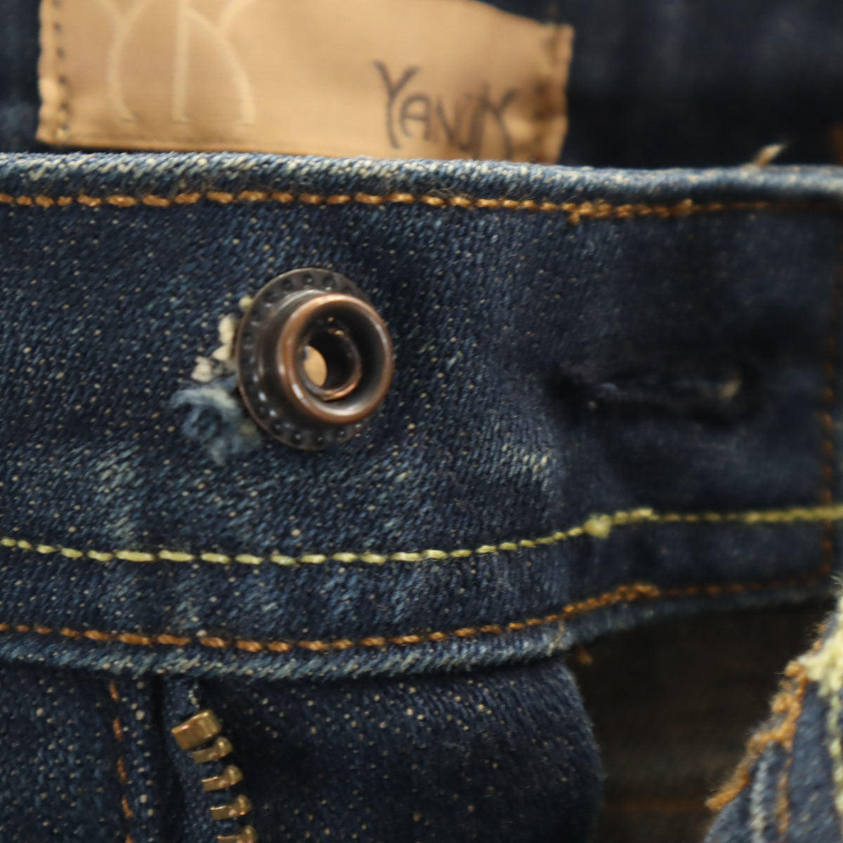 YANUK ヤヌーク USA製 ブーツカットデニムパンツ W27 インディゴ ジーンズ レディース